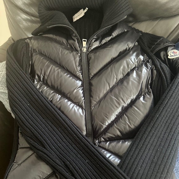 Moncler Padded Wool Puffer Cardigan